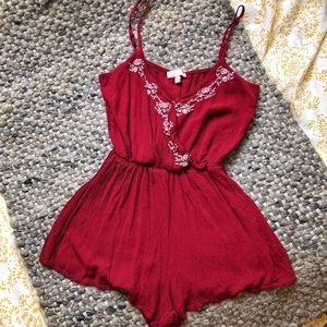 Burgundy Romper